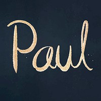 Paul sparkling vector gold font typography