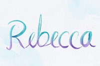 Rebecca female vector name calligraphy font