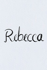 Hand drawn Rebecca font vector typography