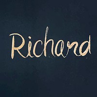 Richard vector sparkling gold font typography
