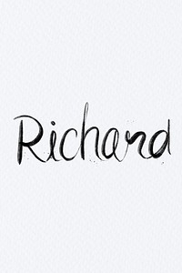 Hand drawn Richard font typography