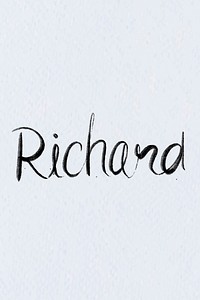 Hand drawn Richard vector font typography