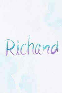 Vector Richard name hand lettering font