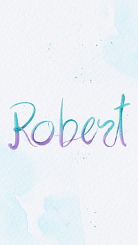 Robert two tone name cursive typography