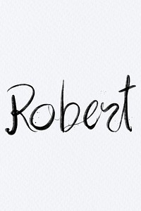 Hand drawn Robert font typography