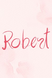 Robert male name lettering font