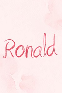 Vector Ronald name word typography