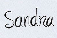Vector Hand drawn Sandra font typography