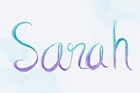 Sarah name script font