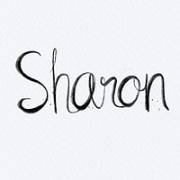 Hand drawn psd Sharon font typography