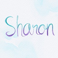 Sharon female name psd lettering font