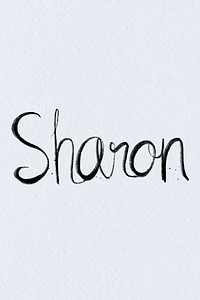 Vector hand drawn Sharon font typography