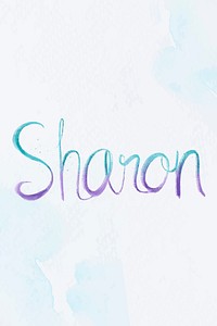 Sharon female vector name lettering font