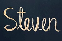 Steven sparkling vector gold font typography