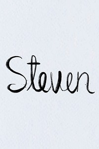 Steven vector hand drawn font typography