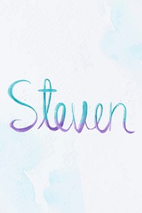 Steven vector name hand lettering font