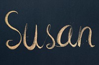 Susan sparkling cursive gold psd font typography