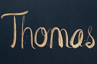 Thomas sparkling gold font typography