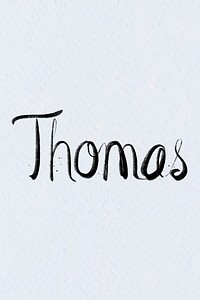 Vector Thomas hand drawn font typography