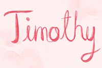 Timothy male name calligraphy font