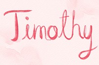 Timothy male name psd calligraphy font