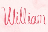 William psd male name calligraphy font