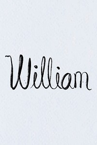 William hand drawn font vector typography