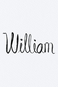 William hand drawn psd font typography