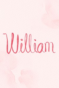 William male name calligraphy font