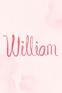 William male vector name calligraphy font