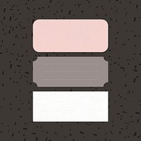 Printable sticky note vector set
