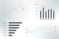 Business data analysis graph infographic