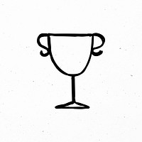 Minimal hand drawn trophy psd icon