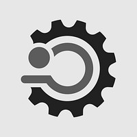 Simple engine logo technology icon design