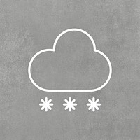 Snowing icon weather forecast UI