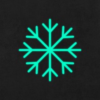 Neon snowflake icon weather forecast user interface