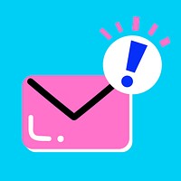 Funky message notification vector icon