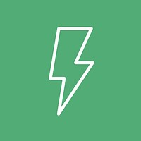 Lightning icon psd for business in simple line