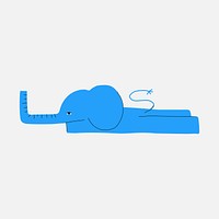 Abstract lazy elephant design element