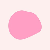 Pink circle shape in abstract style 