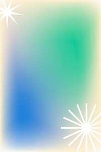 Green gradient background in abstract memphis style with funky border