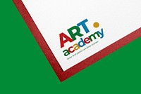 Art academy logo, business branding paper