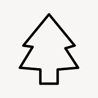Christmas tree environment icon in for website outline style