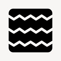 Zigzag line icon in solid style