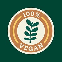 100% vegan label for food marketing campaign