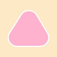 Blank pink triangle badge illustration white border