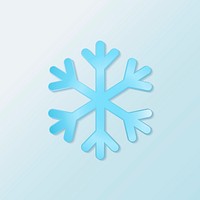 Paper snowflake illustration, blue background