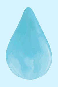 Raindrop illustration background, blue watercolor design