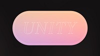Unity clipart, empowerment typography, retro gradient