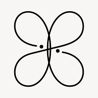Flower icon, natural product symbol flat design illustration